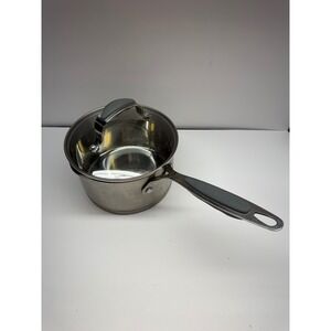 David Burke 2.5 Quart Stainless Steel Saucepan with Straining Lid and Pour Spout